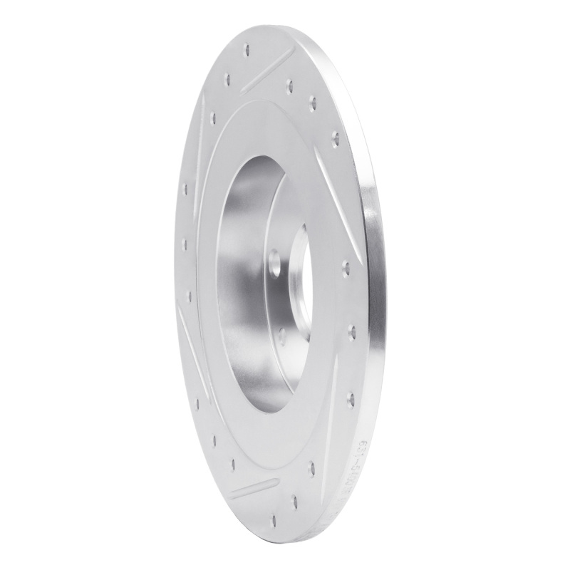 R1 Concepts for 90-03 Ford Escort Rear Right Drilled & Slotted Silver Brake Rotor - Image 4