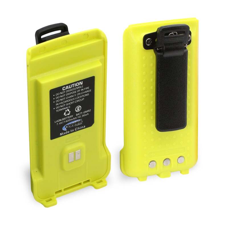 Rugged Radios GMR2 Replacement Lithium Battery w/12v Charge Port and Belt Clip Safety Yellow - Image 2