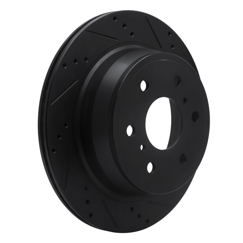 DFC 07-20 Cadillac Escalade ESV Rear Right Drilled & Slotted Black Brake Rotor - Image 2
