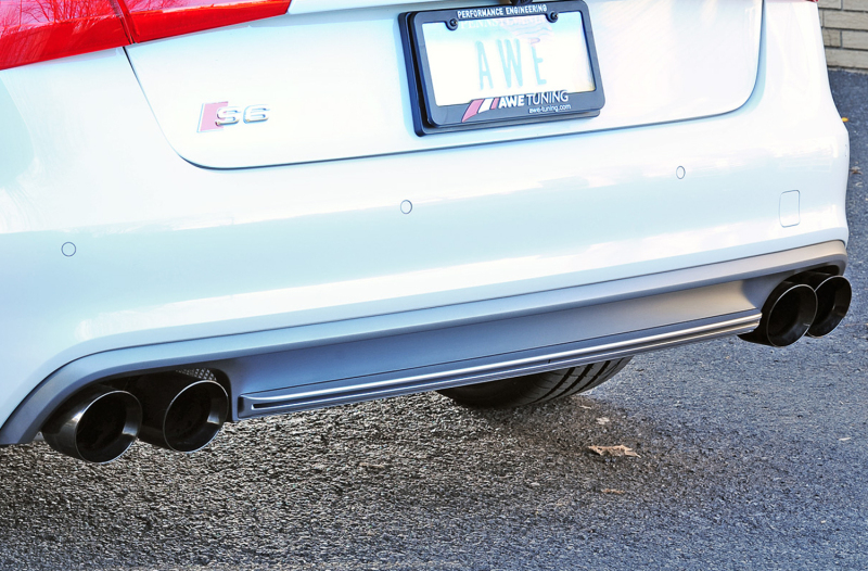 AWE Tuning Touring Edition Exhaust - Diamond Black Tips for Audi C7 / C7.5 S6 4.0T - Image 2
