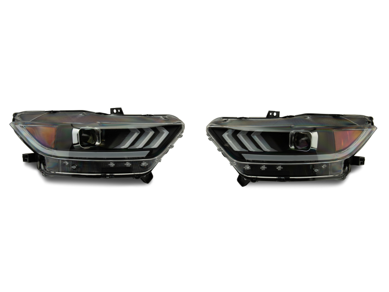 Raxiom for 2015-2017 Ford Mustang Projector Headlights OEM HID Bulbs- Black Housing (Clear Lens) - Image 8