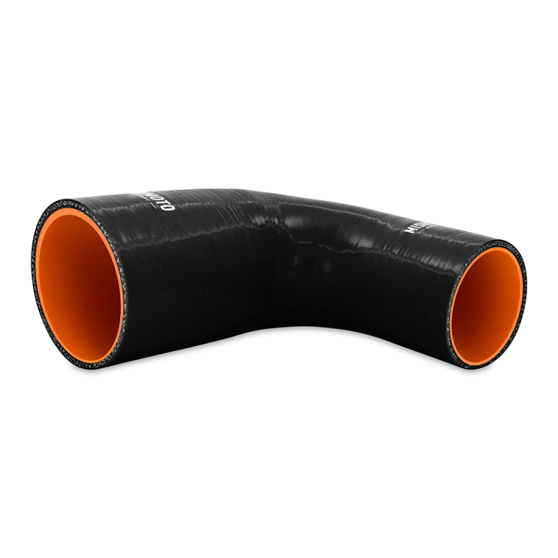 Mishimoto Silicone Reducer Coupler 90 Degree 2.5in to 3in - Black - Image 2