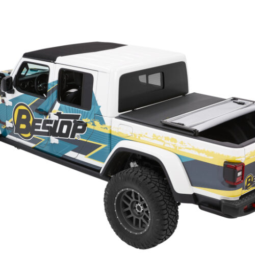 Alternative view of Bestop Fold Soft Tonneau - 20-26 Jeep Gladiator For 5 Ft. Bed Ez (Black Diamond)