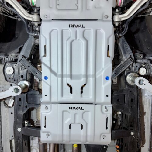 Rival 24-26 Ford Ranger / Ranger Raptor Aluminum Transmission And Cat Converter Skid Plate - Image 4