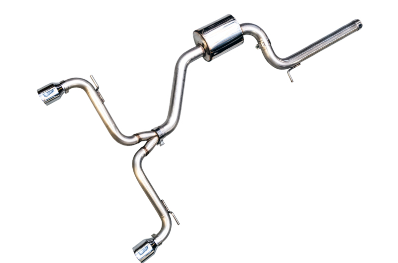 AWE Tuning Track Edition Exhaust - Chrome Silver Tips for VW MK7 GTI