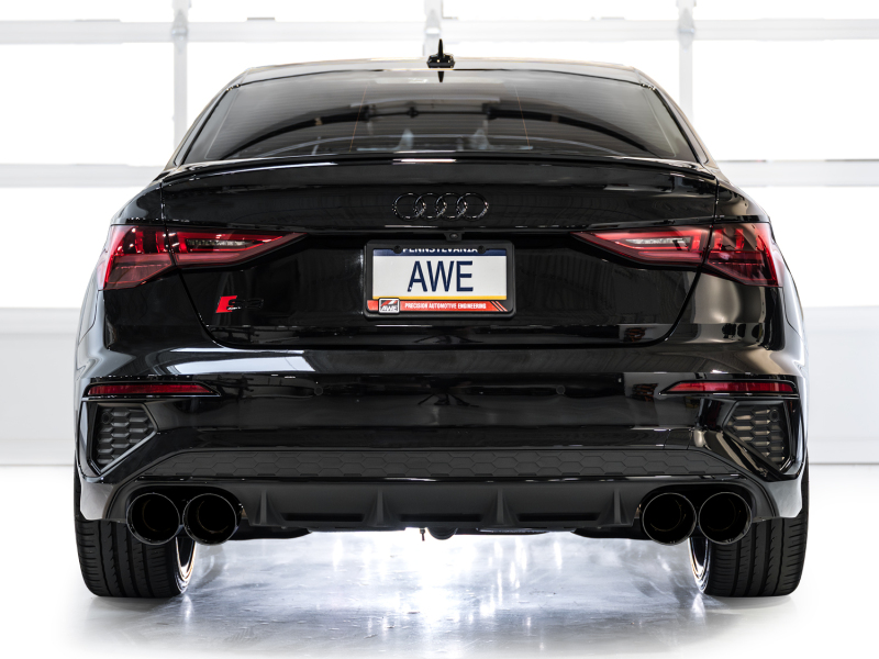 AWE Tuning Touring Edition Exhaust - Diamond Black Tips for 22-24 Audi 8Y S3 - Image 2