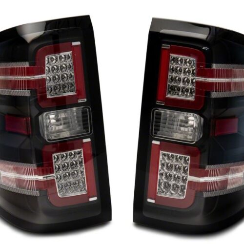 Raxiom for 2014-2018 Chevrolet Silverado 1500 LED Taillights w/ SEQL Turn Signals- Blk Housing (Clear Lens) - Image 5