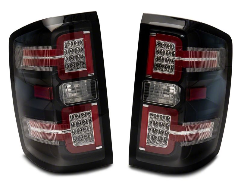 Raxiom for 2014-2018 Chevrolet Silverado 1500 LED Taillights w/ SEQL Turn Signals- Blk Housing (Clear Lens) - Image 5