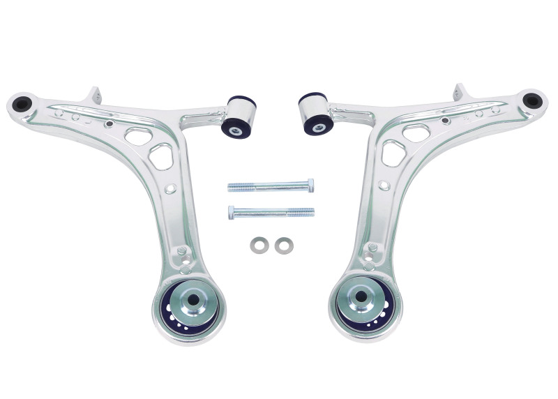 SuperPro 2008 Subaru Impreza WRX STI Front Lower Alloy Control Arm Kit (+Caster) - Image 3