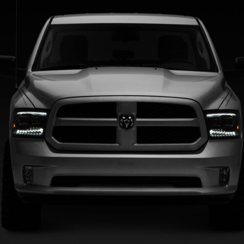 Raxiom for 2009-2018 RAM 1500 LED Projector Headlights w/ Switchback Turn Signals- Blk Housing (Clear Lens) - Image 10
