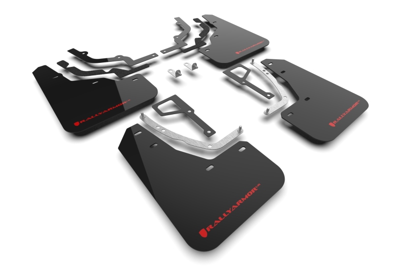 Rally Armor 25-26 Hyundai Ioniq 5 N Black Mud Flap w/Red Logo - Image 6