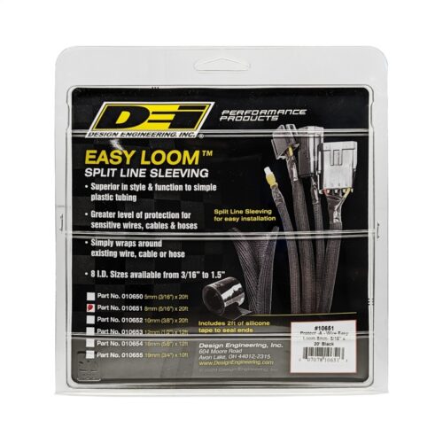 DEI Split Wire Sleeve Easy Loom 8mm-5/16in x 20 Black - Image 3