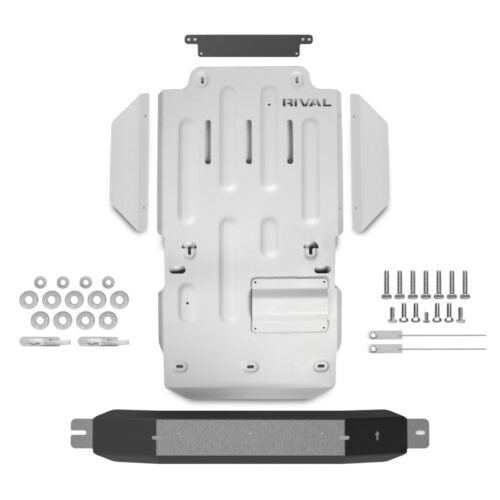 Rival 10-24 Toyota 4Runner Aluminum Transmission Transfer Case Catalytic Converter Skid Plate