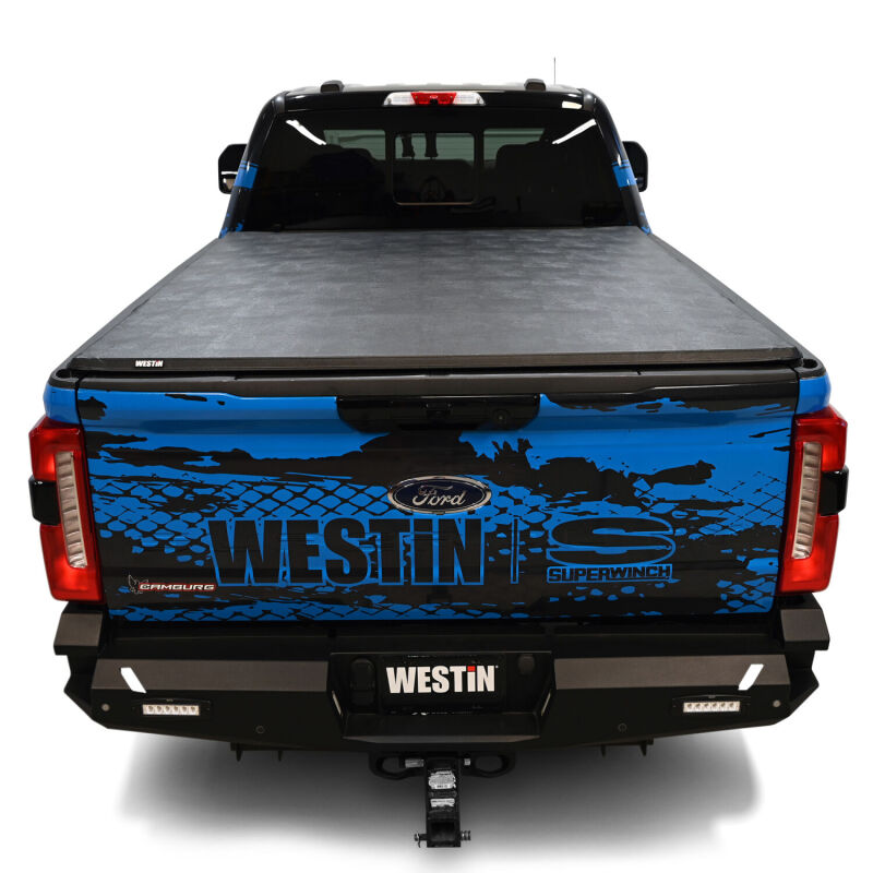 Westin 17-24 Ford F-250/350 Super Duty 6.75ft. Bed Soft Tri-Fold Tonneau Cover - Black - Image 10