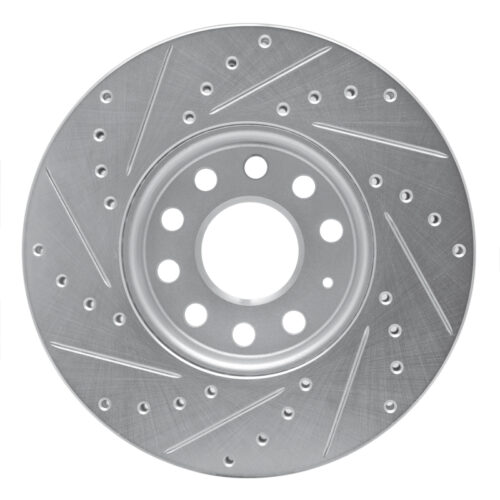 R1 Concepts for 05-25 Audi A3 (Mexico) Front Right Drilled & Slotted Silver Brake Rotor - Image 5