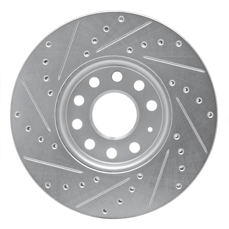 R1 Concepts for 05-25 Audi A3 (Mexico) Front Right Drilled & Slotted Silver Brake Rotor - Image 5