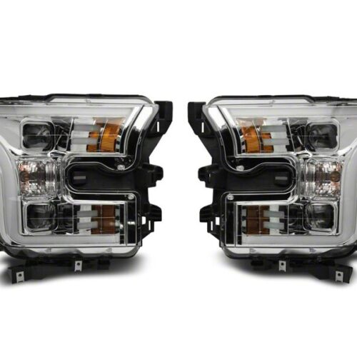 Raxiom for 2015-2017 Ford F-150 Projector Headlights with LED Accent- Chrome Housing- Clear Lens - Image 9