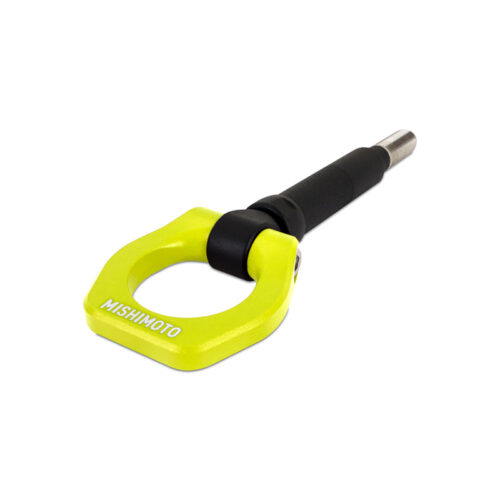 Mishimoto Tow Hook for 13+ Subaru BRZ/FRS/86 / 18+ Subaru WRX Neon Yellow Racing Front - Image 3