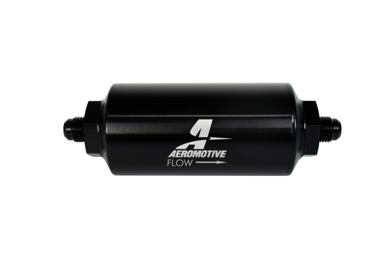 Aeromotive In-Line Filter - (AN-6 Male) 10 Micron Microglass Element Bright Dip Black Finish - Image 5
