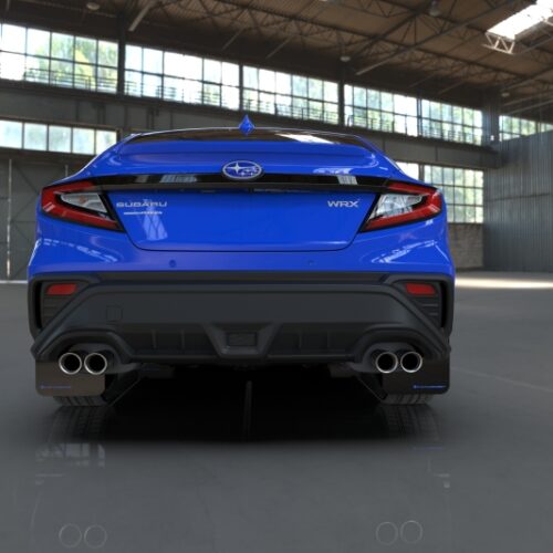 Alternative view of Rally Armor 22-26 Subaru WRX Black UR Mud Flap w/Blue Logo