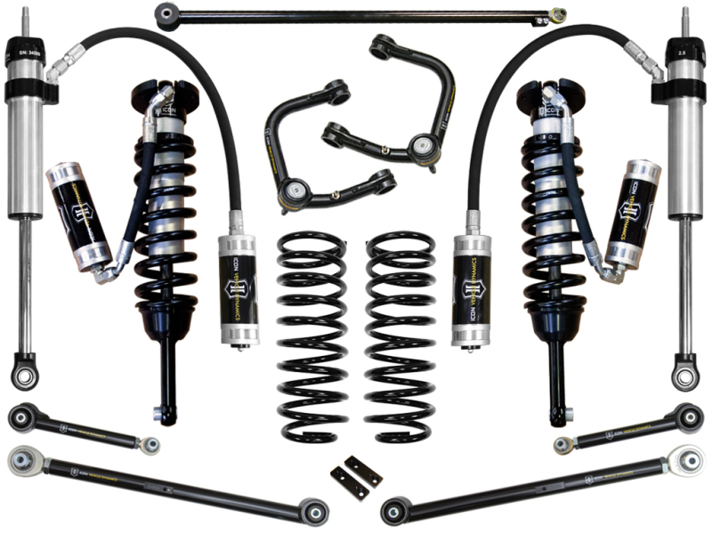 ICON K53186T 2007+ Toyota FJ / 2003+ Toyota 4Runner 0-3.5" Stage 6 Suspension System w/ Tubular UCA