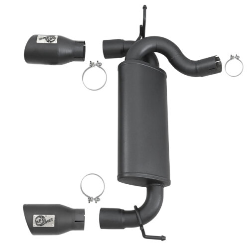 aFe Power Rebel Series 2.5in 409 SS Axle-Back Exhaust w/ Black Tips 2007+ Jeep Wrangler (JK) V6 3.6L/3.8L - Image 6