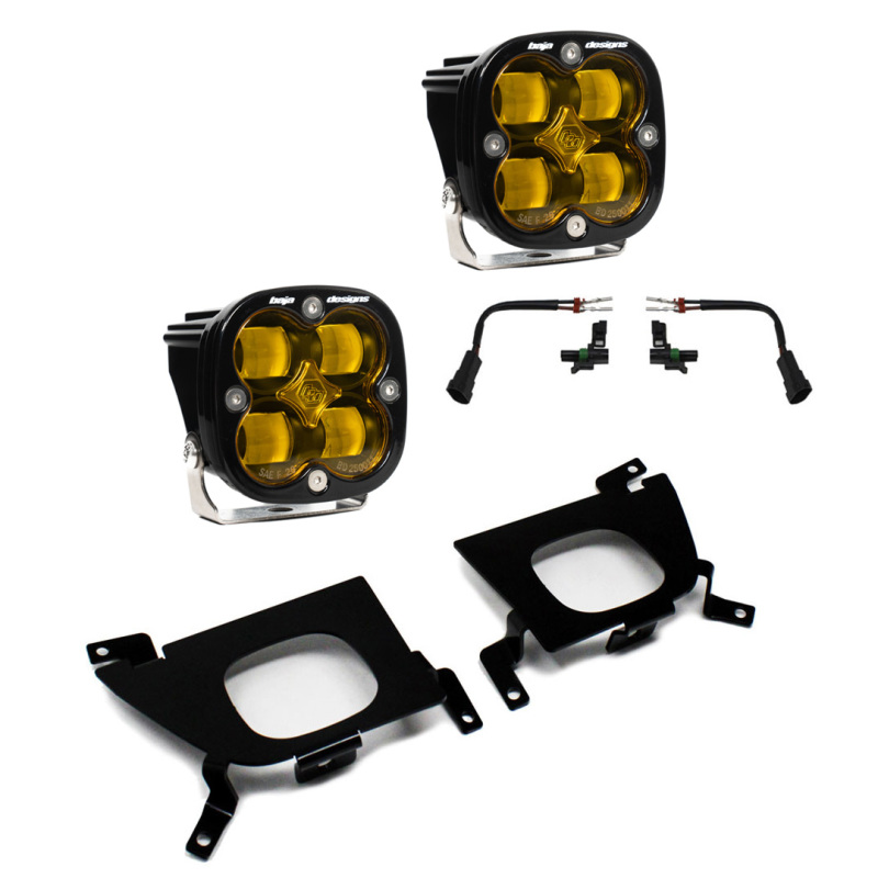 Baja Designs for 2019+ Chevy Silverado 1500/2500/2500 HD SAE Amber Fog Pocket Kit