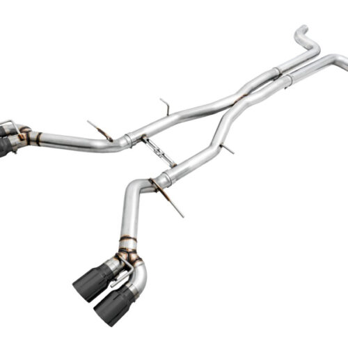 AWE Tuning Cat-Back Exhaust - Track Edition (Quad Diamond Black Tips) for 16-19 Chevy Camaro SS Non-Res