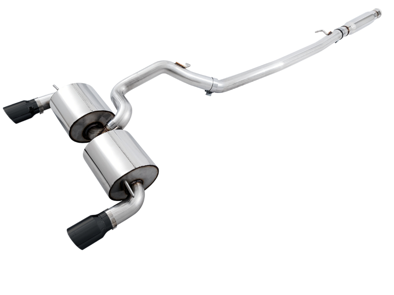 AWE Tuning Touring Edition Cat-Back Exhaust - Resonated - Diamond Black Tips for Ford Focus RS - Image 2