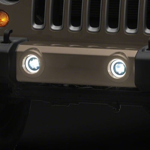 Raxiom for 2007-2018 Jeep Wrangler JK V2 LED Switchback Fog Lights with Amber Turn Signal and Halo Rings - Image 7