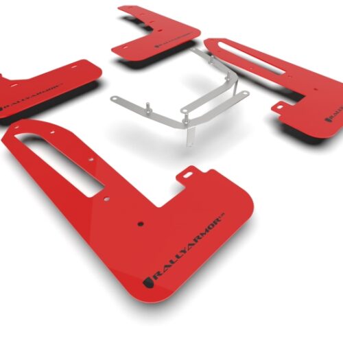 Rally Armor 23-26 Honda Civic Type R Red Mud Flap Black Logo