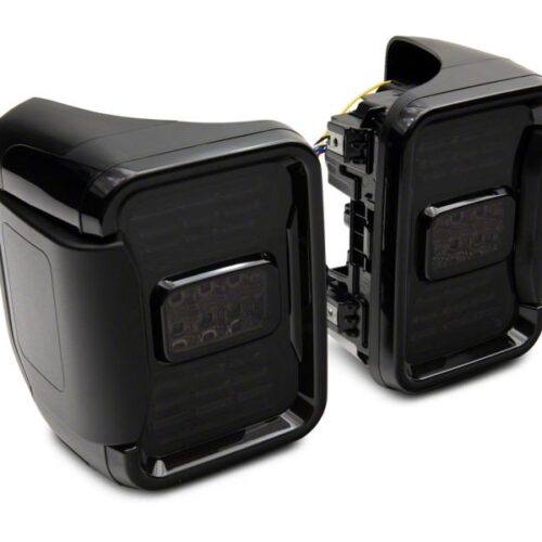 Alternative view of Raxiom for 2020-2023 Jeep Gladiator JT Axial Series LED Tail Lights- Black Housing (Smoked Lens)