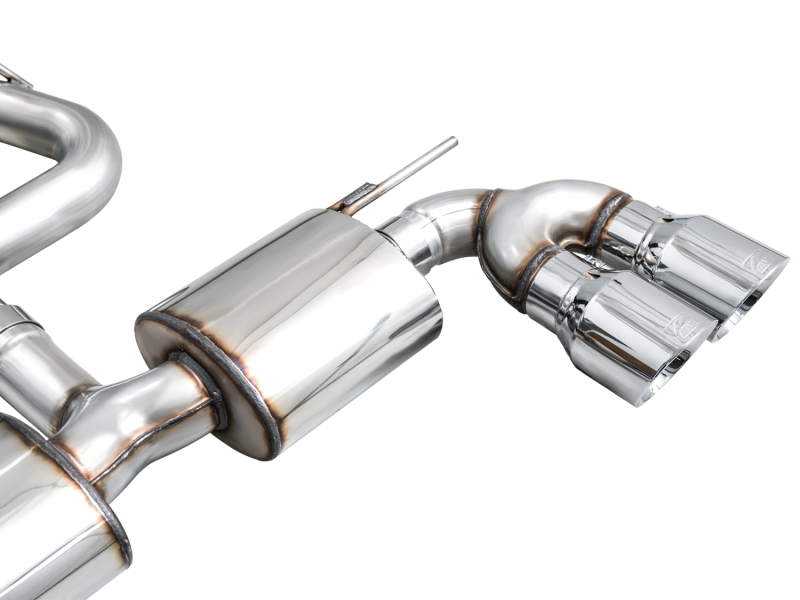 AWE Tuning Touring Edition Quad Exhaust - Chrome Silver Tips for MK8 Volkswagen Golf R 3in - Image 10