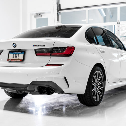 AWE Tuning Touring Edition Exhaust - Quad Diamond Black Tips for 2019+ BMW M340i (G20) Non-Resonated - Image 8