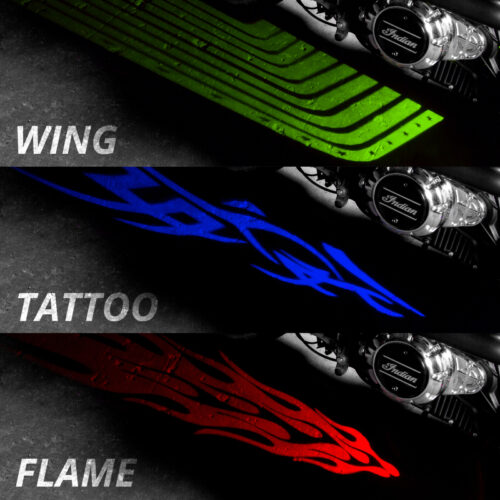 Alternative view of XK Glow Curb FX Bluetooth XKchrome App Waterproof LED Projector Welcome Light Tatoo Style 4pc