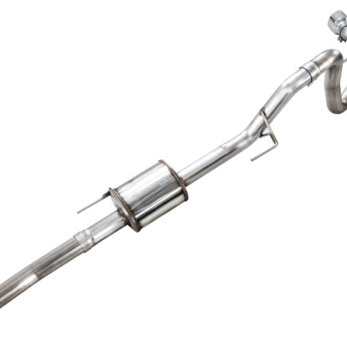 AWE Tuning Cat-Back Exhaust - 4.5in Dual Side Exit Chrome Tips for 21-25 Ford F150 (14th Gen Reg Cab) - Image 7