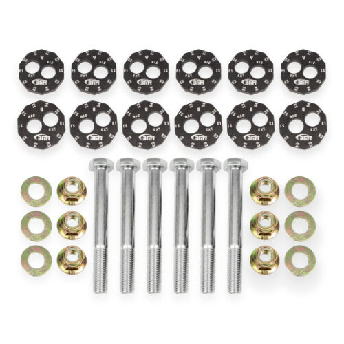 BMR 97-04 Chevrolet Corvette C5 Front & Rear Lower Control Arms Camber Bolt Kit - Black Anodized - Image 2