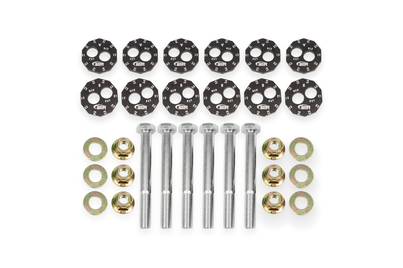 BMR 97-04 Chevrolet Corvette C5 Front & Rear Lower Control Arms Camber Bolt Kit - Black Anodized - Image 2