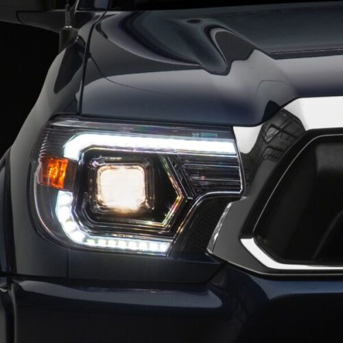 Raxiom for 2012-2015 Toyota Tacoma Axial Series Switchback Projector Headlights- Chrome- Clear Lens - Image 9