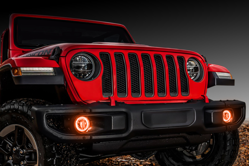 Oracle Jeep Wrangler JL/Gladiator JT LED Surface Mount Fog Light Halo Kit - Amber - Image 4