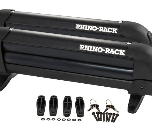 Alternative view of Rhino-Rack Universal Ski/Snowboard Carrier - Fits 3 Pairs of Skis or 2 Snowboards - Black