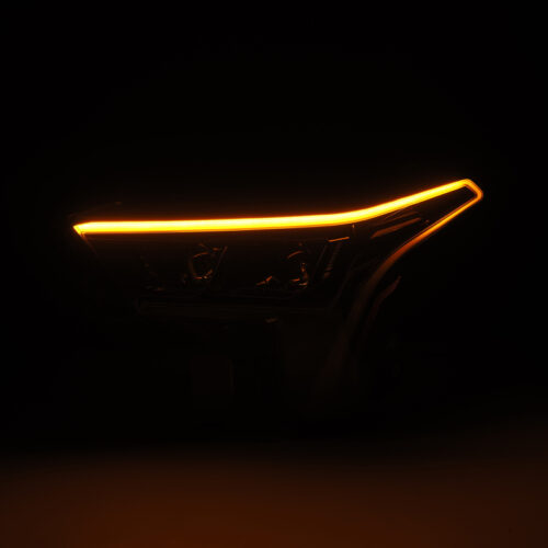 AlphaRex 880873 22-23 Toyota Tundra LUXX-Series Headlights Alpha-Black w/Amber DRL - Req 810029 OR 810030 - Image 4