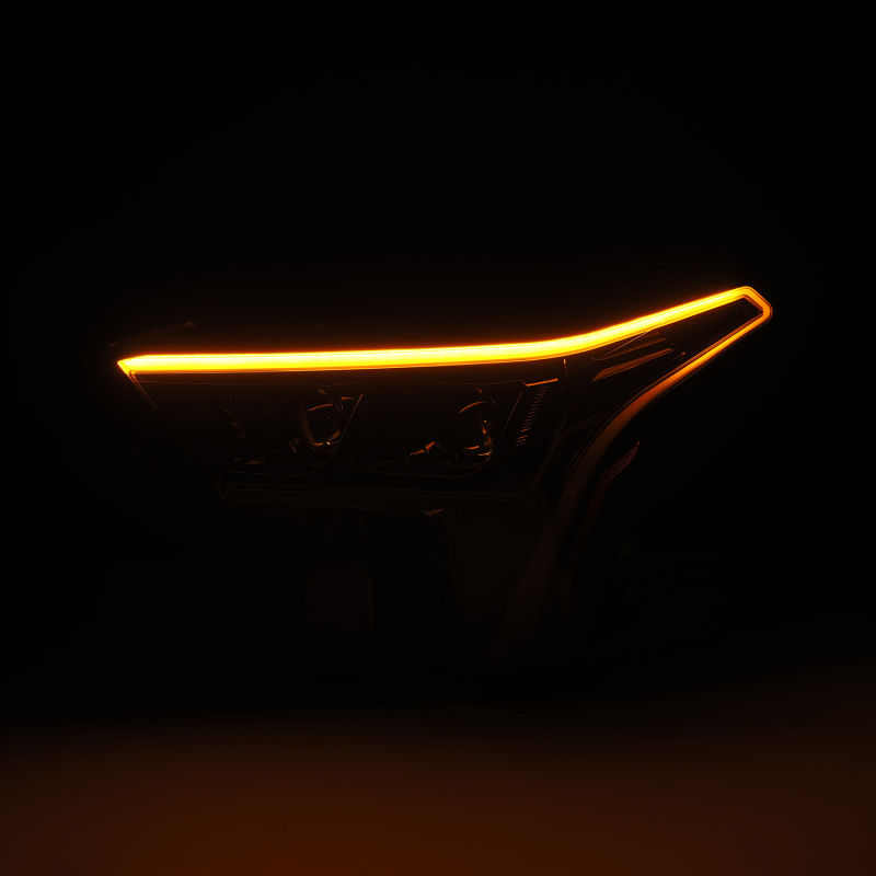 AlphaRex 880873 22-23 Toyota Tundra LUXX-Series Headlights Alpha-Black w/Amber DRL - Req 810029 OR 810030 - Image 4