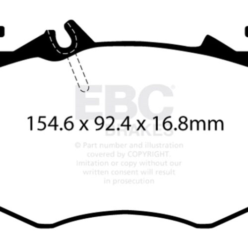 EBC 2020+ Mercedes-Benz A35 AMG 4Matic 2.0T Redstuff Front Brake Pads - Image 3