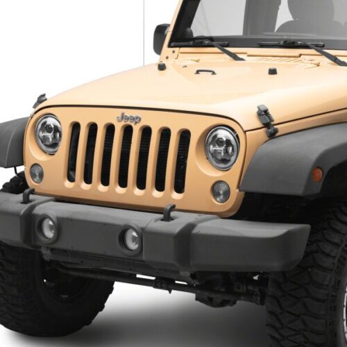 Alternative view of Raxiom for 2007-2018 Jeep Wrangler Axial Series 7-Inch LED Headlights w DRL/ Black Housing - Clear Lens