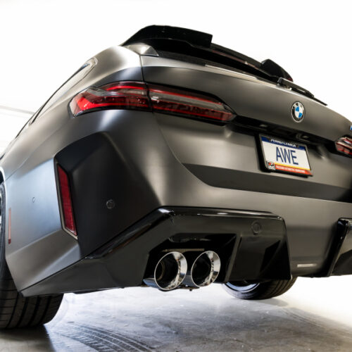 AWE Tuning Track Edition Cat-Back Exhaust - Chrome Silver Tips for BMW G90/G99 M5 - Image 9