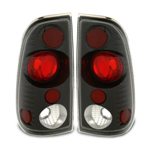 Raxiom for 1997-2003 Ford F-150 Styleside Axial Series Version 2 Tail Lights- Carbon Fiber -Red/Clear Lens