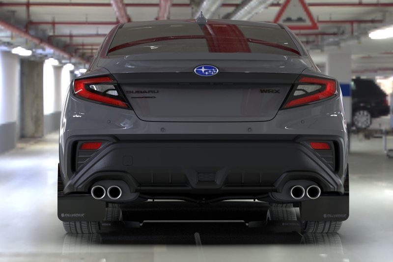 Rally Armor 22-26 Subaru WRX Black UR Mud Flap Altered Font Dark Grey Logo - Image 2