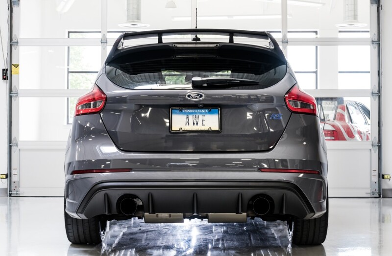 AWE Tuning Touring Edition Cat-Back Exhaust - Resonated - Diamond Black Tips for Ford Focus RS