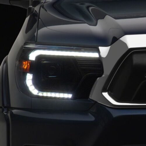 Raxiom for 2012-2015 Toyota Tacoma Axial Series Switchback Projector Headlights- Black Housing- Clear Lens - Image 6